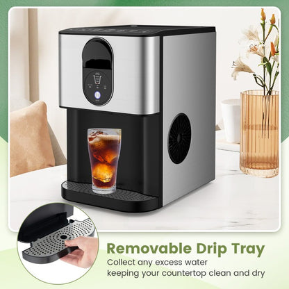 Self Dispensing Nugget Ice Maker Countertop with Soft Chewable Pellet Ice Cubes