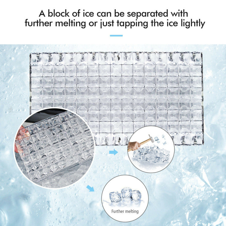 48 lbs Stainless Self-Clean Ice Maker with LCD Display