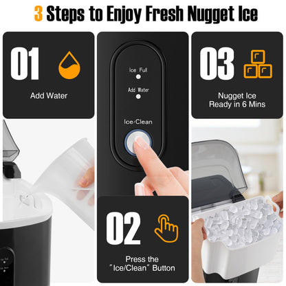 Nugget Countertop Ice Maker with Soft Chewable Pellet Ice