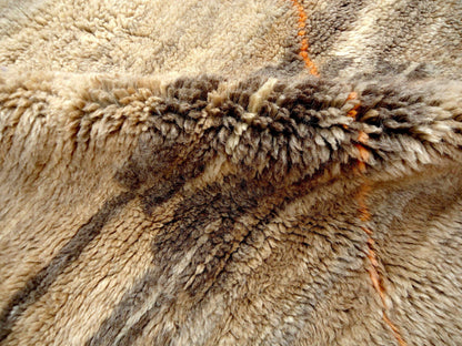 Moroccan Wool rug, Mrirt Handmade rug, Beni ourain 8x10 rug, Boujaad carpet, Azilal rug, Tapis Berbèr, Berber Boho rug, Teppich, Brown Beige