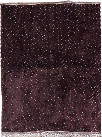 Brown Dotted Moroccan rug, Beni ourain handmade area rug, Mrirt wool Boho rug, Living room Boujaad Berber Carpet, Teppich, Tapis berbère.