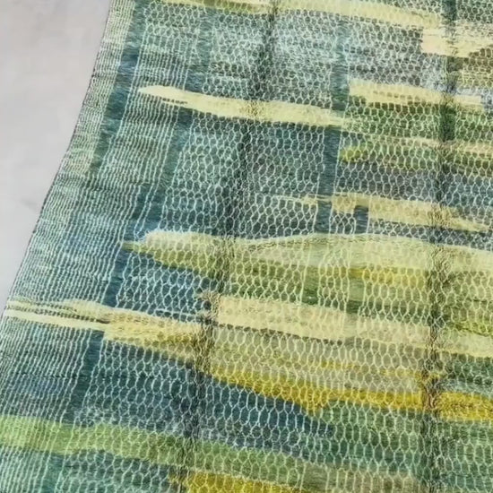 Moroccan Area rug, Wool Mrirt rug, Beni Ourain rug, Handmade carpet, Home decor, Boho wall rug, geometric rug, living room, Green Blue Beige
